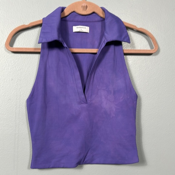 Aritzia Babaton Contour Polo Tank in dye purple size small - Picture 3 of 6